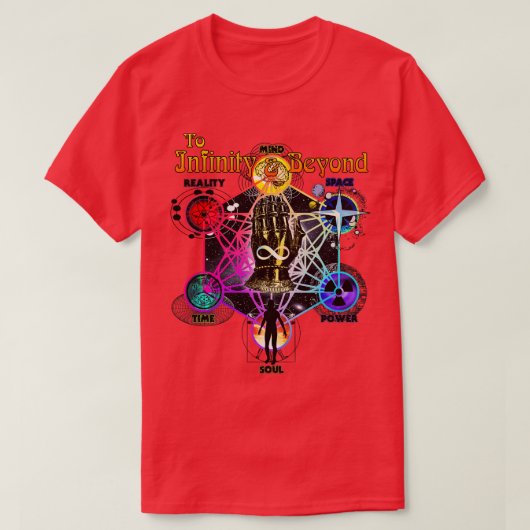 Beyond Infinite Magic Space Handschoen Cosmic Psyc T-shirt (Design voorkant)