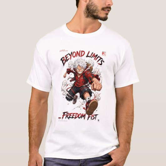 Beyond Limits Freedom Fist Kunst T-shirt (Voorkant)