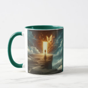 Beyond Loneliness: Glowing Doorway Coffee Mok
