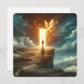 Beyond Loneliness: Glowing Doorway Wenskaart Feestdagenkaart (Voorkant / Achterkant)