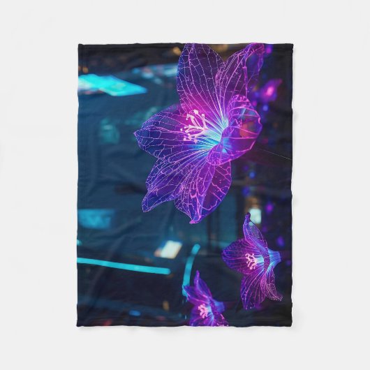 Beyond Neon Veins Fleece Deken (Voorkant)