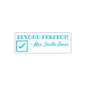"BEYOND PERFECT!" Rubberstempel Zelfinktende Stempel (Design)
