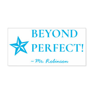 "BEYOND PERFECT!" Tutor Feedback Rubber Stempel