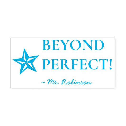"BEYOND PERFECT!" Tutor Feedback Rubber Stempel (Design)