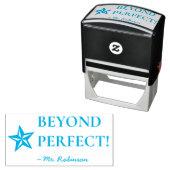 "BEYOND PERFECT!" Tutor Feedback Rubber Stempel (In situ)