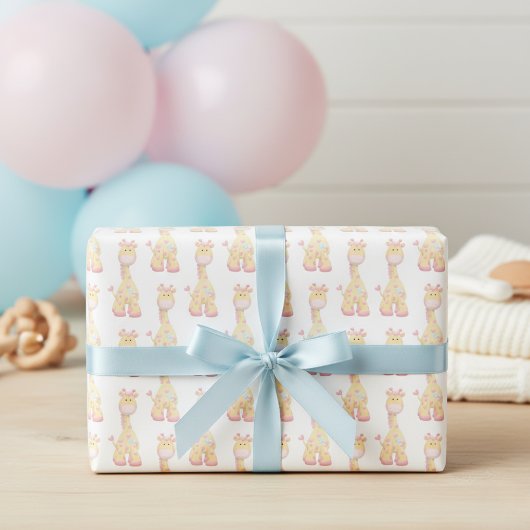 Beyond Schattig: Giraffe Love Gift Wrap Inpakpapier Vel