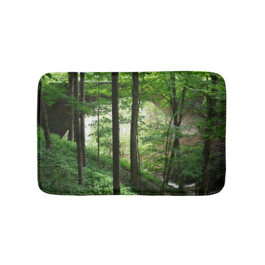 "Beyond the Bridge" Forest Green Natuur Badmat (Voorkant)