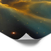 Beyond the Golden Veil: Enigmatic Saucer & ET Crew Poster (Hoek)