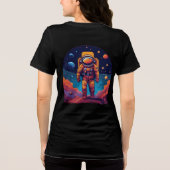 "Beyond the Stars: Astronaut Silhouette T-Shirt De (Achterkant)