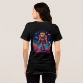 "Beyond the Stars: Astronaut Silhouette T-Shirt De (Achterkant volledig)
