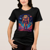 "Beyond the Stars: Astronaut Silhouette T-Shirt De (Voorkant)