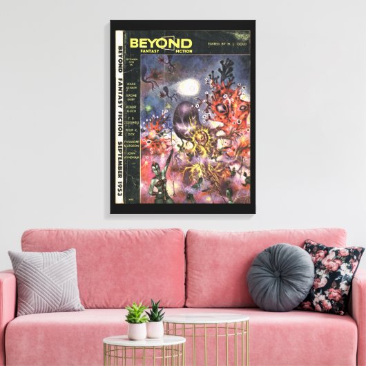 Beyond v01 n02 (1953-09.Galaxy)_Pulp Art Canvas Afdruk (Insitu (Woonkamer))