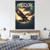 Beyond Wings: Freedom with an Eagle Canvas Afdruk (Insitu (Slaapkamer))