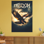 Beyond Wings: Freedom with an Eagle Canvas Afdruk (Insitu (Woonkamer))
