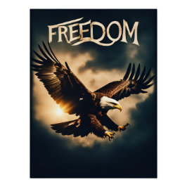 Beyond Wings: Freedom with an Eagle Perfect Poster