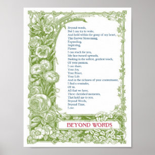Beyond Words - A Love Poem - Print