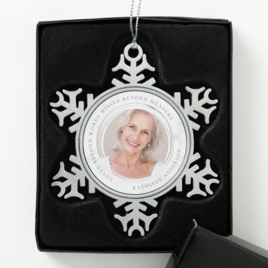 Beyond Words Gemist Beyond Measure Photo Tin Sneeuwvlok Ornament (Kistje)