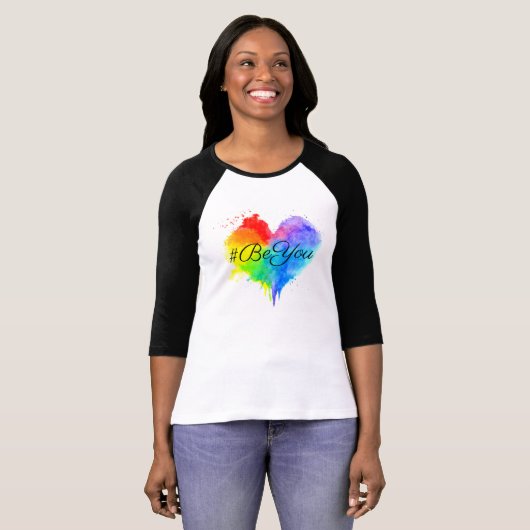 #BeYou Raglan T Shirt (Voorkant volledig)