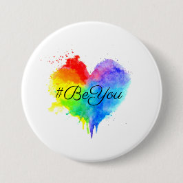 #BeYou Splatter Heart Button