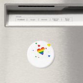 BeYouTIFUL Gay Pride Lesbisch Regenboog Hart Magneet (Insitu (Vaatwasser))