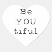 BeYOUtifuL Hart Sticker (Voorkant)