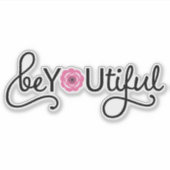 BeYOUtiful Inspirerend Sticker (Voorkant)