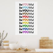 BeYOUtiful Progress Pride Rainbow Flag Poster (Keuken)
