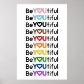 BeYOUtiful Progress Pride Rainbow Flag  Poster (Voorkant)