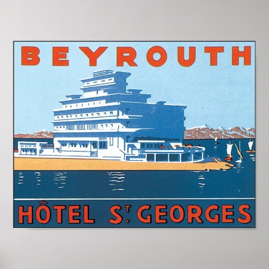 Beyrouth, Hotel St. Georges Poster (Voorkant)