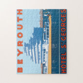 Beyrouth St. Georges Vintage Travel Poster Legpuzzel (Verticaal)