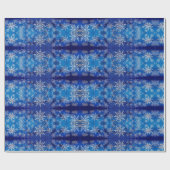 Beyuful Cool Great KerstBlue Snowflake Cadeaupapier (Vlak)