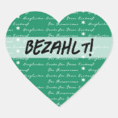 Bezahlt | Aufkleber Flohmarkt Verkauf Helferlein Hart Sticker (Voorkant)