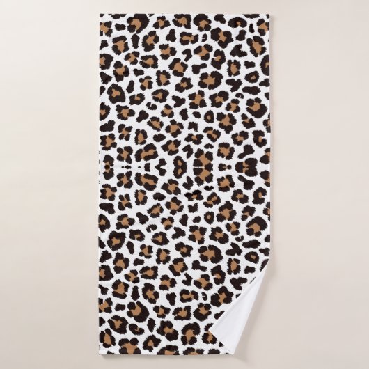 Bezaubernd Elegante Natürliche Leoparden Muster Badhanddoek (Badhanddoek)