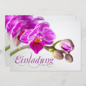 Bezaubernde Einladungskarte mit Orchidee Kaart (Voorkant / Achterkant)