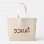 bezegeld met een kus grote tote bag (Achterkant)