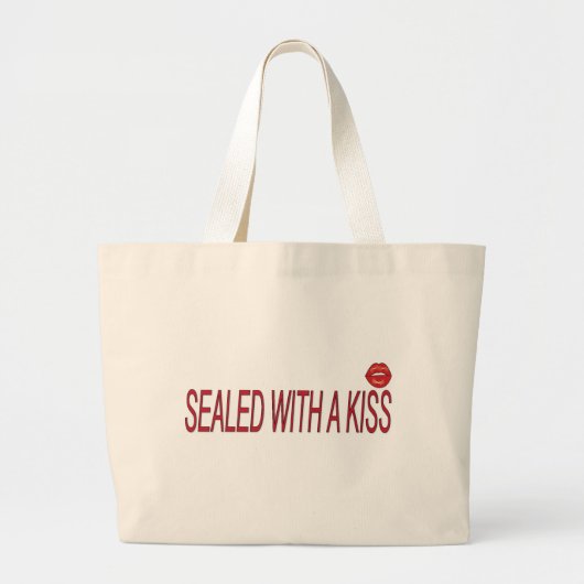 bezegeld met een kus grote tote bag (Voorkant)