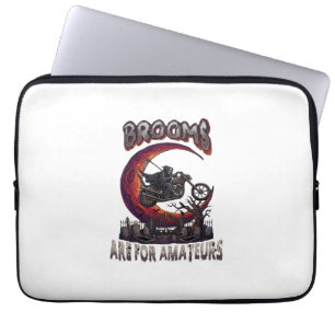 Bezem Amateurs Grim Reaper Motorfiets Halloween R Laptop Sleeve