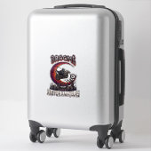 Bezem Amateurs Grim Reaper Motorfiets Halloween R Sticker (Koffer)