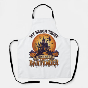 Bezem Bracht Bartender Halloween Spokenhuis Heks Schort