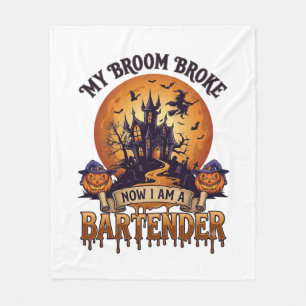 Bezem Braken Bartender Halloween Spoken Huis Heks Fleece Deken