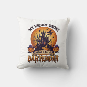 Bezem Braken Bartender Halloween Spoken Huis Heks Kussen