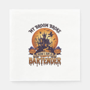 Bezem Braken Bartender Halloween Spoken Huis Heks Servet
