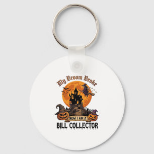 Bezem Braken Bill Collector Halloween Spoken Huis Sleutelhanger