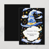 Bezem Eenvoudige Magie Tovenaar Verjaardag Bedankkaart (Voorkant / Achterkant)