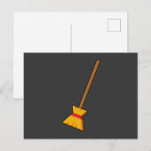 bezem feestdagenkaart (Voorkant / Achterkant)