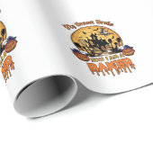 Bezem Gebroken Bakker Halloween Heks Chef Pompoen_ Cadeaupapier (Rol Hoek)