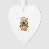 Bezem Gebroken Bakker Halloween Heks Chef Pompoen_ Ornament (voorkant)