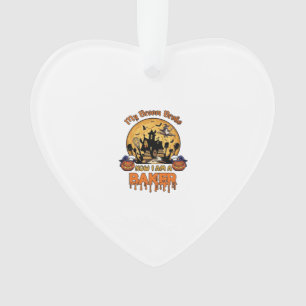 Bezem Gebroken Bakker Halloween Heks Chef Pompoen_ Ornament