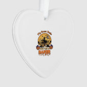 Bezem Gebroken Bakker Halloween Heks Chef Pompoen_ Ornament (voorkant)