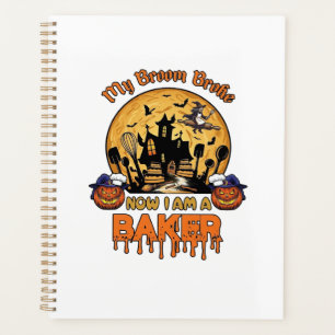 Bezem Gebroken Bakker Halloween Heks Chef Pompoen_ Planner